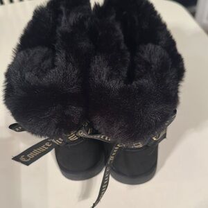 Juicy Couture Black Faux Fur Boots